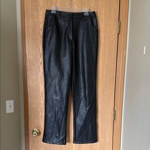 TOPSHOP Black Faux Leather Pants